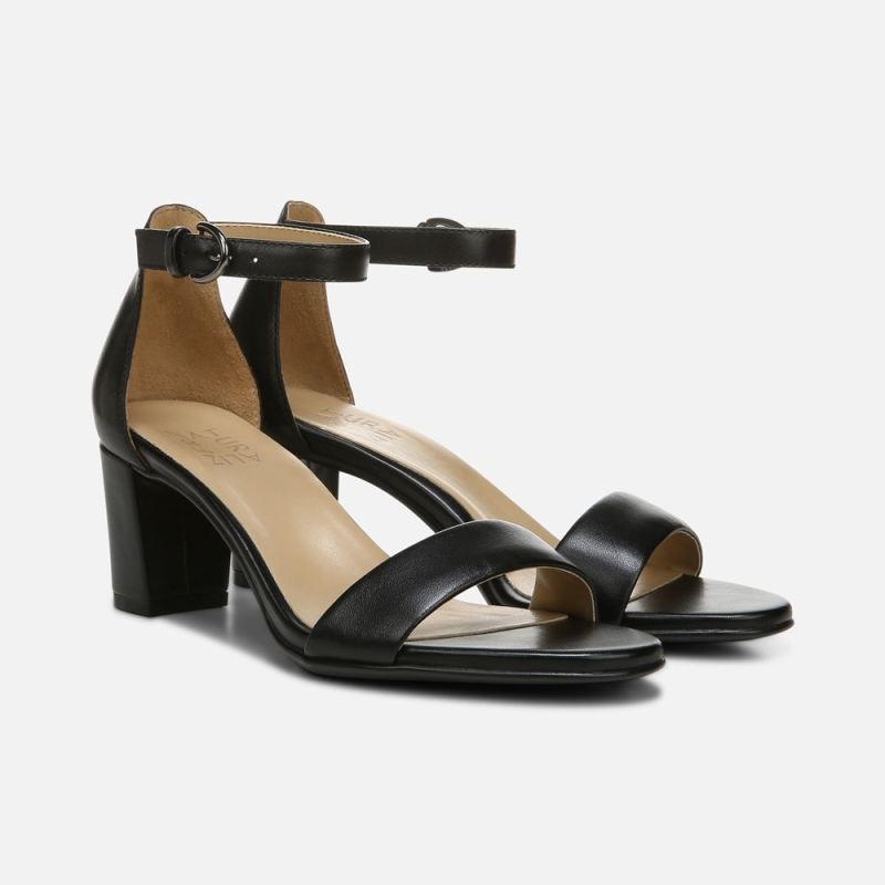Naturalizer Women's Vera Dress Sandal - Black Leather