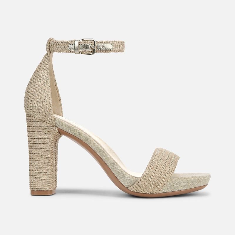 Naturalizer Women's Joy Dress Sandal - Natural Gold Woven Fabric