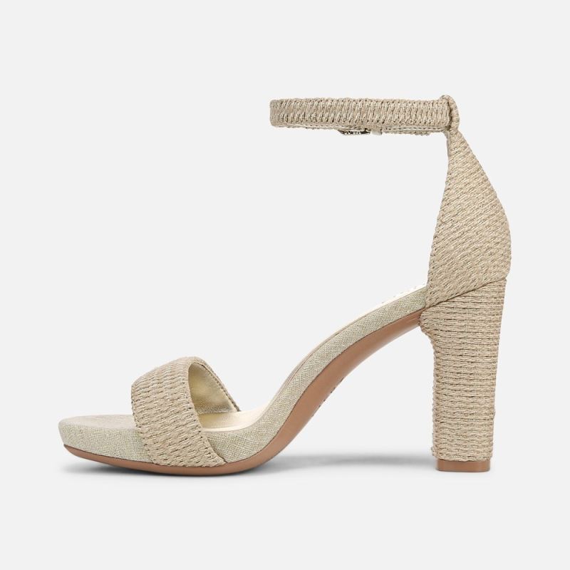 Naturalizer Women's Joy Dress Sandal - Natural Gold Woven Fabric