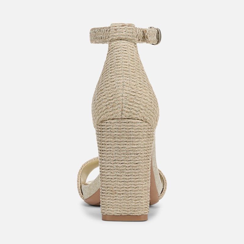 Naturalizer Women's Joy Dress Sandal - Natural Gold Woven Fabric
