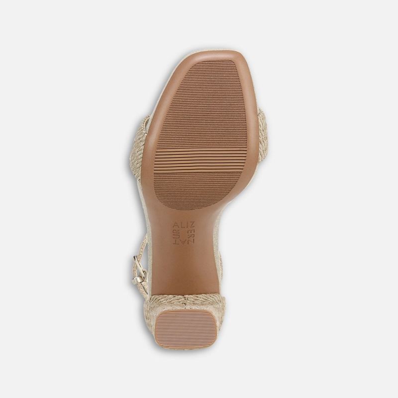 Naturalizer Women's Joy Dress Sandal - Natural Gold Woven Fabric