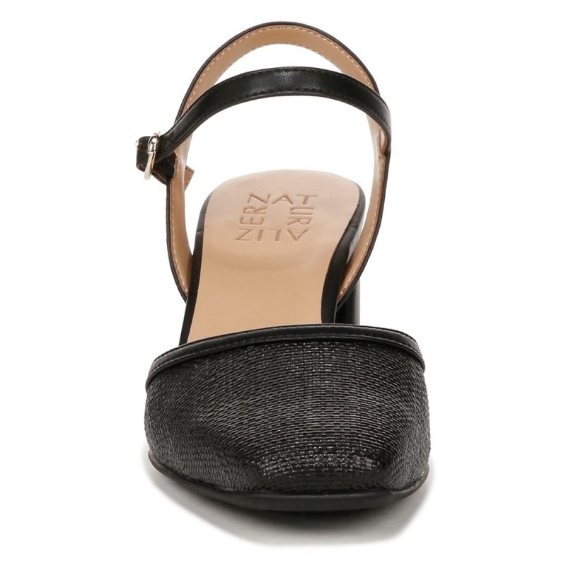 Naturalizer Women's Wave Dress Shoe - Black Straw Fabric