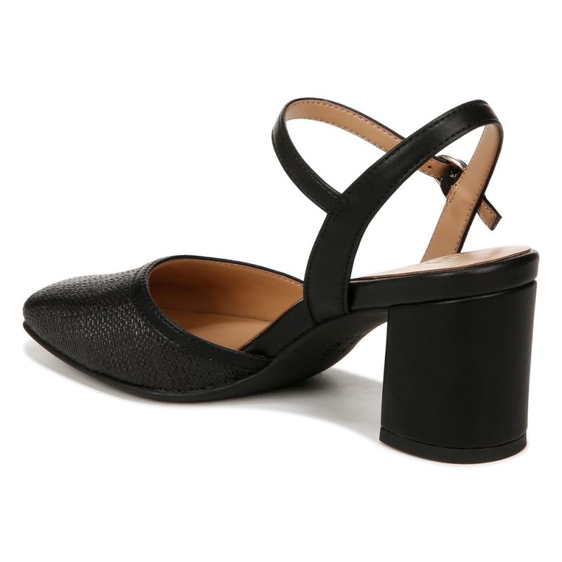 Naturalizer Women's Wave Dress Shoe - Black Straw Fabric