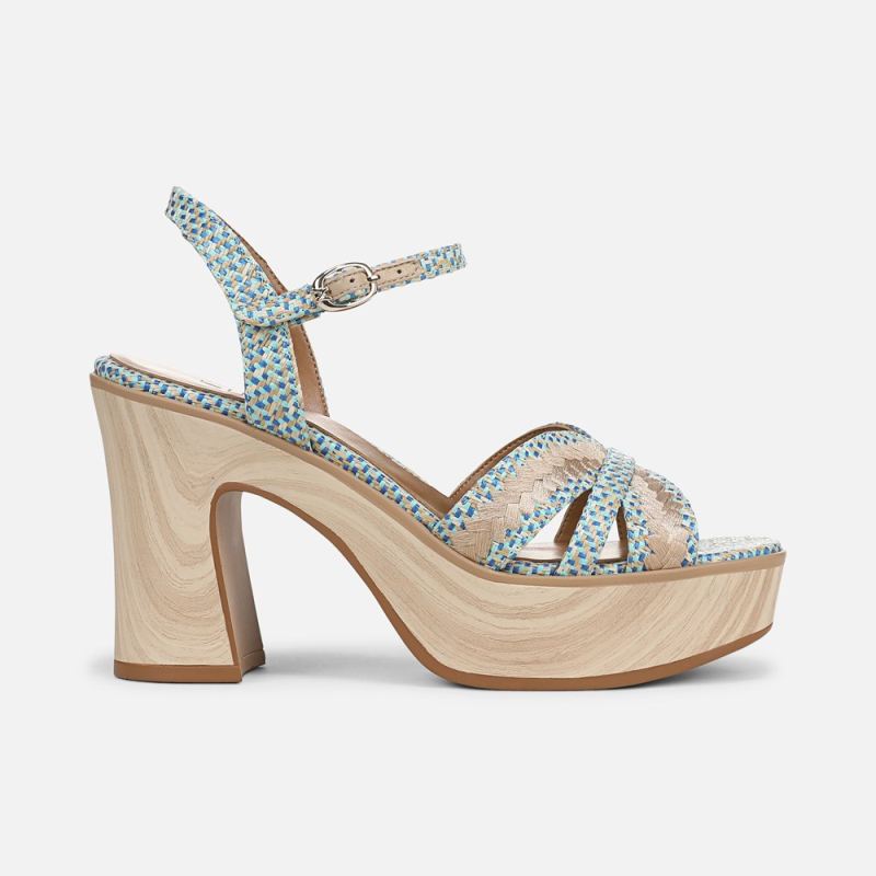 Naturalizer Women's Katalina Platform Sandal - Blue Weave Fabric