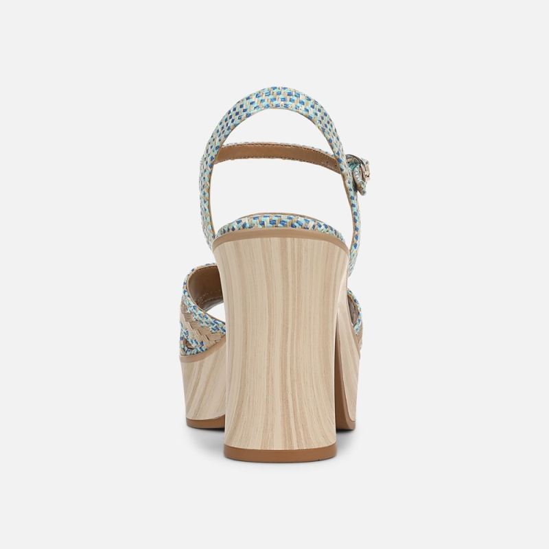 Naturalizer Women's Katalina Platform Sandal - Blue Weave Fabric