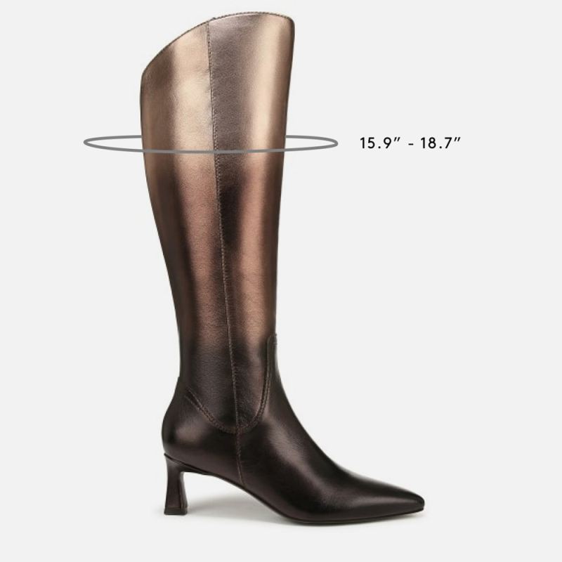 Naturalizer Women's Deesha Unity Wide Calf Boot by Deepica Mutyala - Unity Metallic Leather