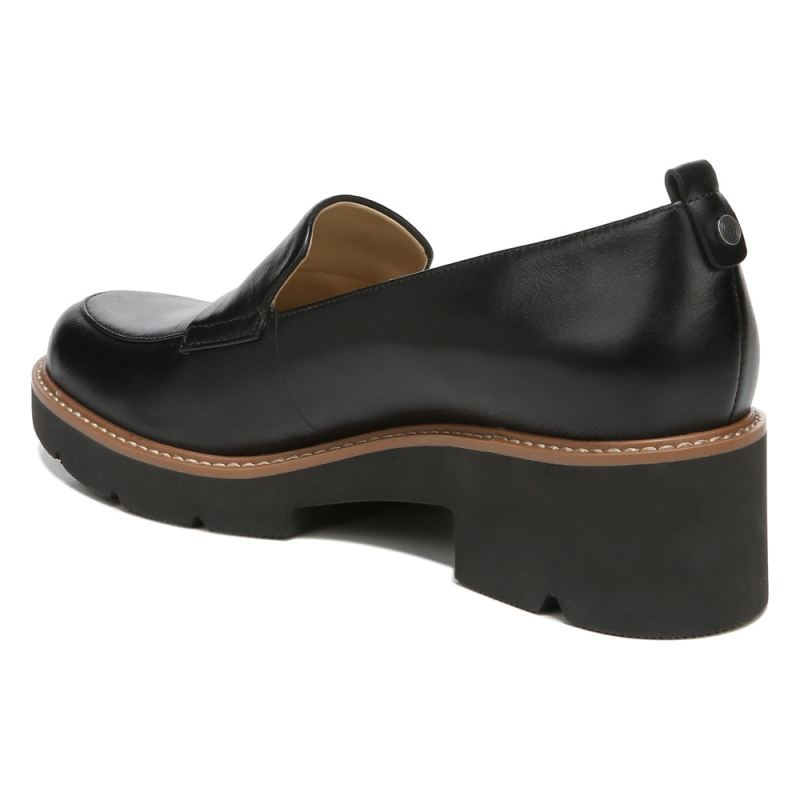 Naturalizer Women's Darry Lug Sole Loafer - Black Leather