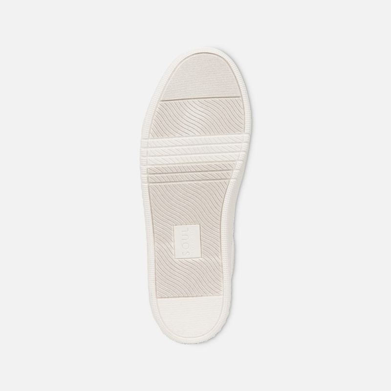 Naturalizer Women's SOUL Neela Sneaker - White/Black Faux Leather