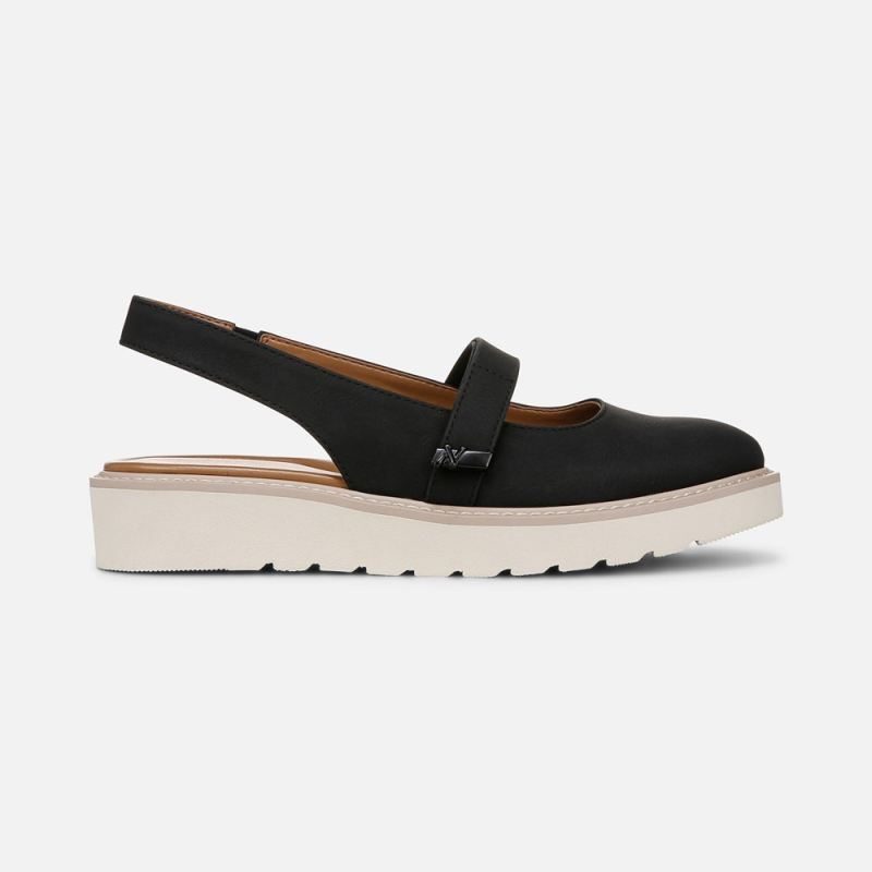 Naturalizer Women's Edison Slingback Mary Jane - Black Faux Leather