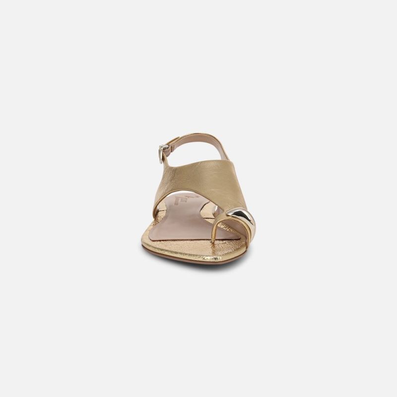 Naturalizer Women's 27 EDIT Via Sandal - Dark Gold Leather