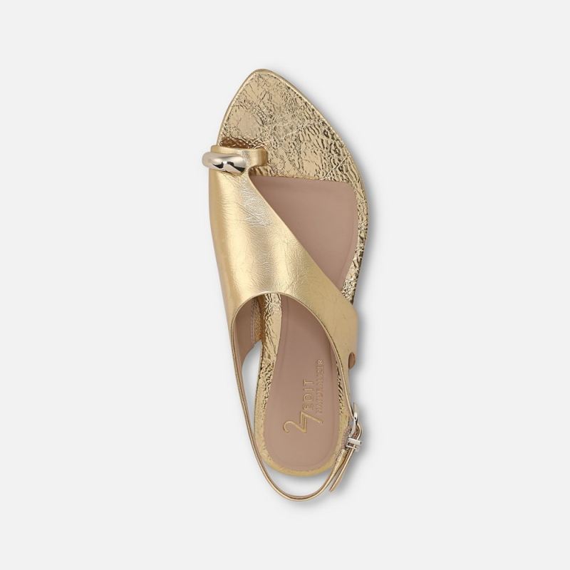 Naturalizer Women's 27 EDIT Via Sandal - Dark Gold Leather