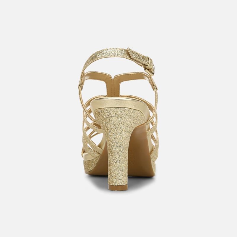 Naturalizer Women's Women's Baylor Dress Sandal - Gold Glitter Synthetic