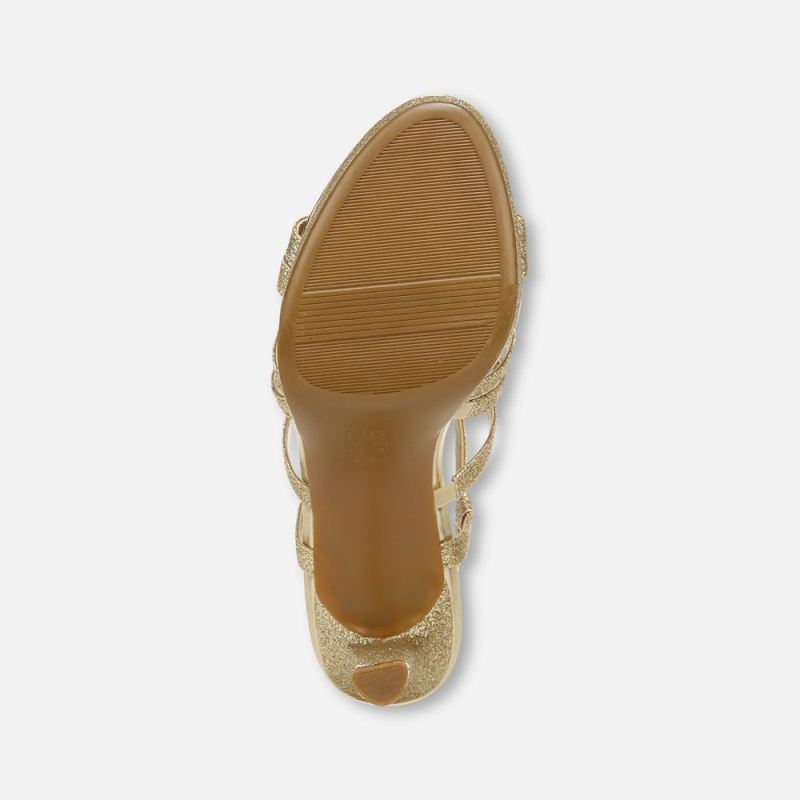 Naturalizer Women's Women's Baylor Dress Sandal - Gold Glitter Synthetic