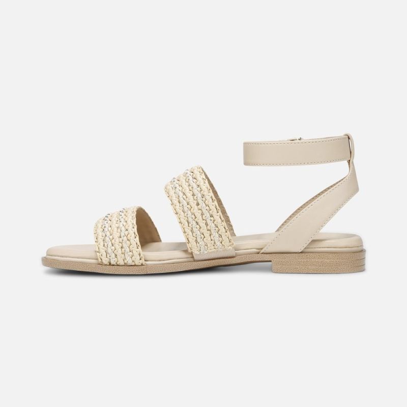 Naturalizer Women's Gana Strappy Sandal - Coastal Tan Faux Straw Fabric