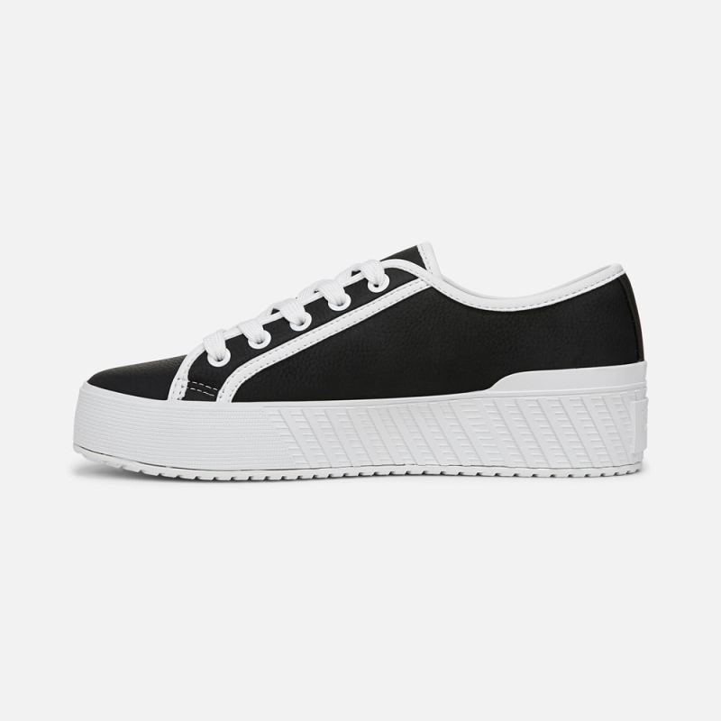 Naturalizer Women's SOUL Iliana Lace Up Sneaker - Black Faux Leather