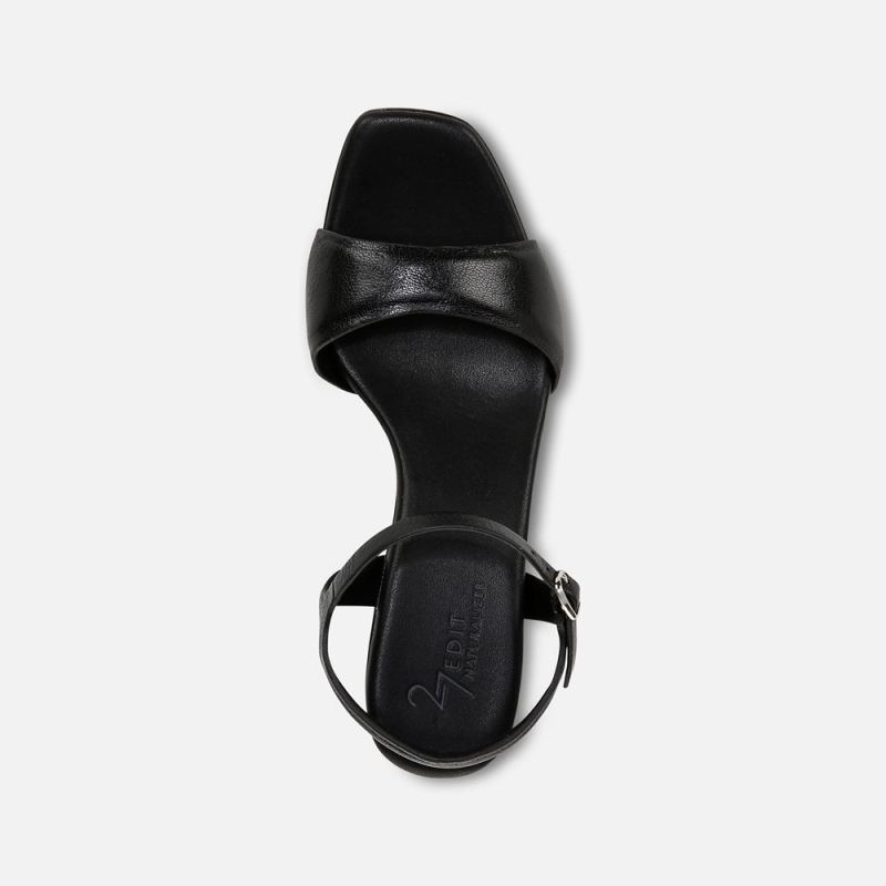 Naturalizer Women's 27 EDIT Grace Dress Sandal - Black Leather