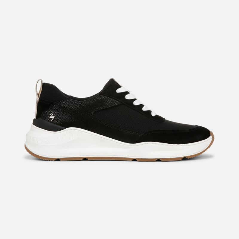 Naturalizer Women's 27 EDIT Brooke Lace-up Sneaker - Black Leather \u0026 Mesh
