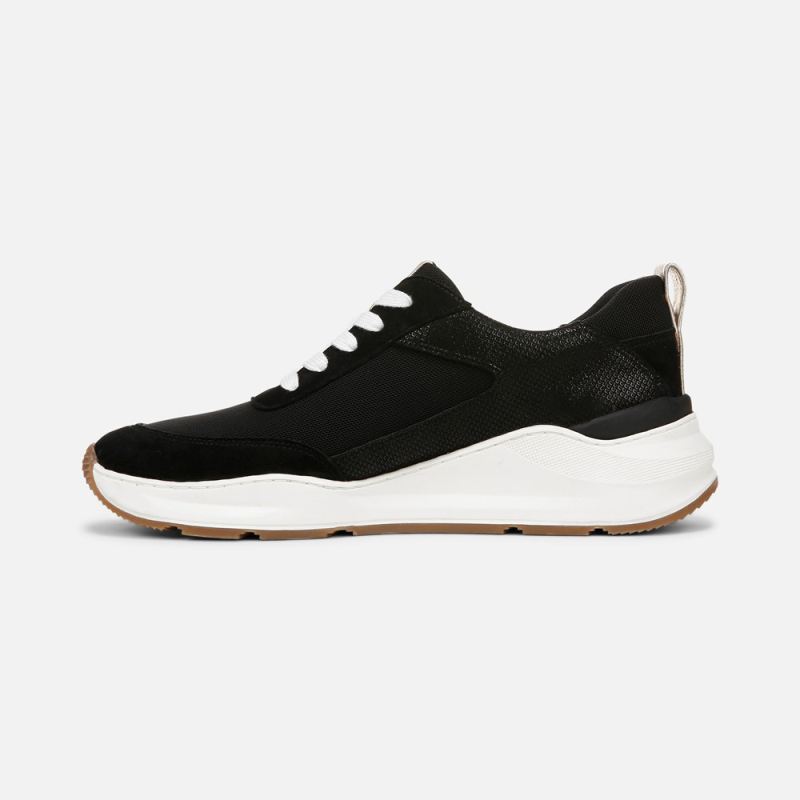 Naturalizer Women's 27 EDIT Brooke Lace-up Sneaker - Black Leather \u0026 Mesh