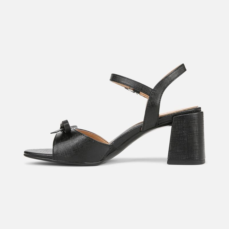 Naturalizer Women's Deandra Dress Sandal - Black Faux Leather