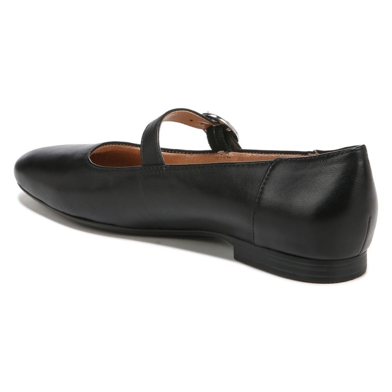 Naturalizer Women's Kelly Mary Jane Flat - Black Leather