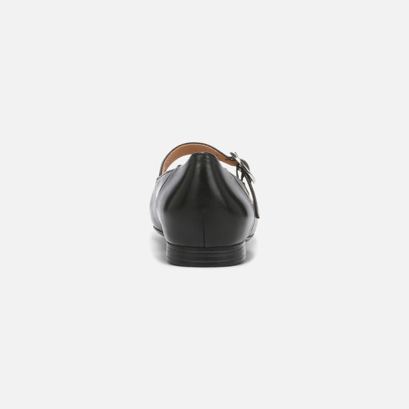 Naturalizer Women's Kelly Mary Jane Flat - Black Leather