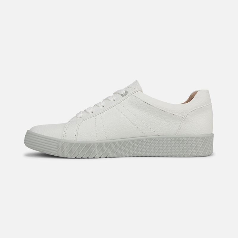 Naturalizer Women's SOUL Neela Sneaker - White / Mist Grey Faux Leather
