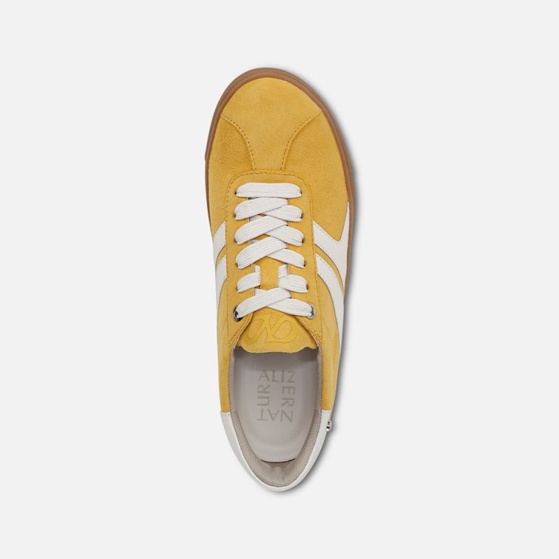 Naturalizer Women's Medina Lace Up Sneaker - Spicy Yellow Nubuck