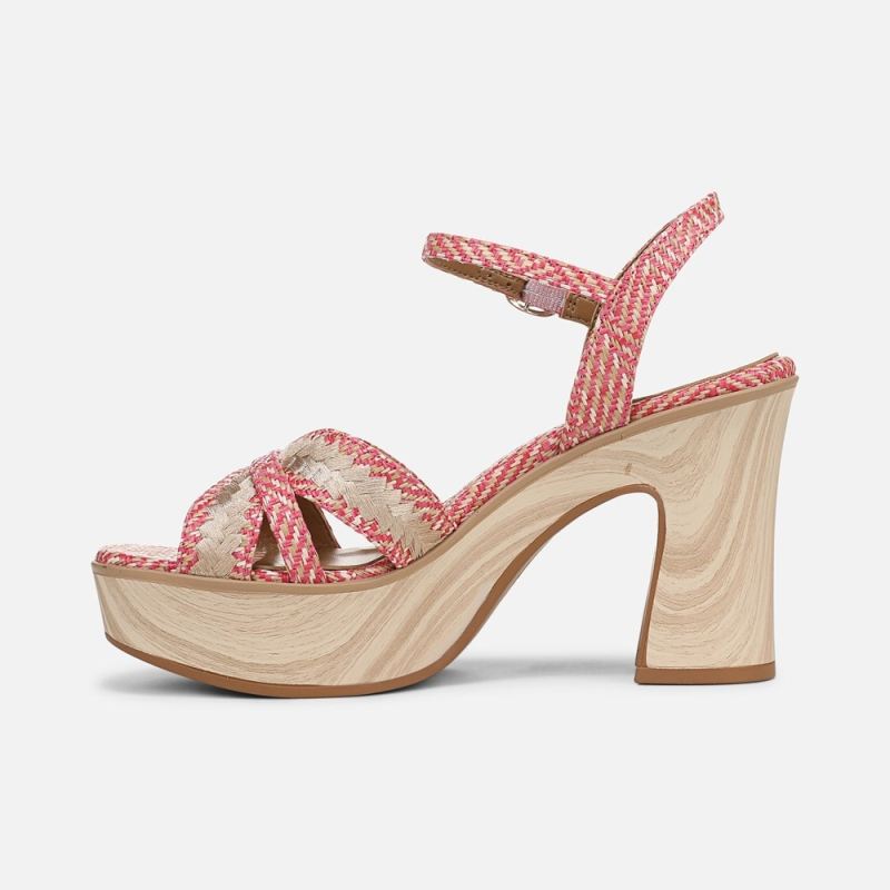 Naturalizer Women's Katalina Platform Sandal - Pink Weave Fabric