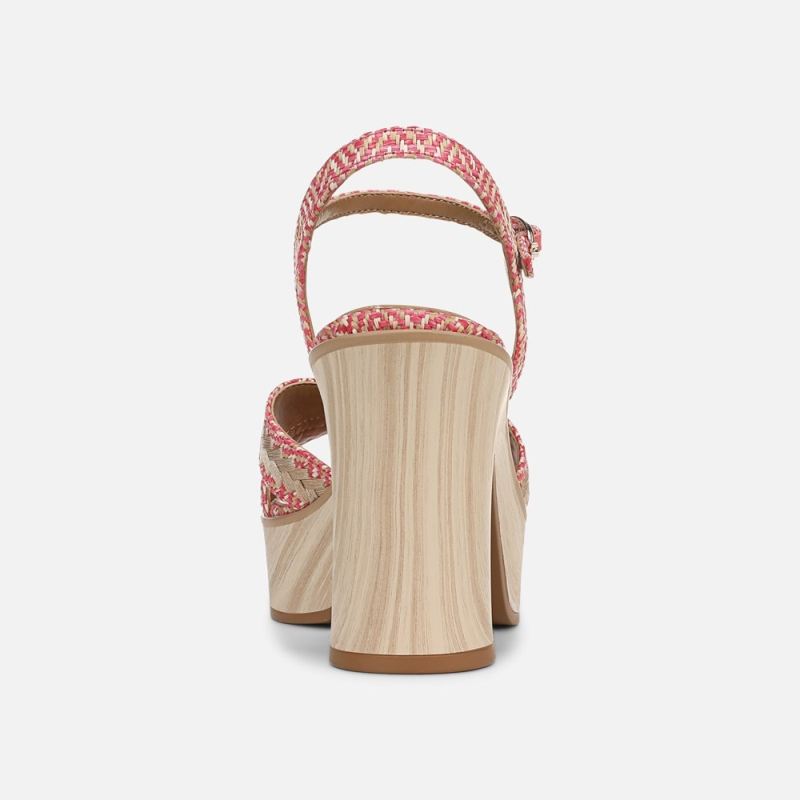Naturalizer Women's Katalina Platform Sandal - Pink Weave Fabric