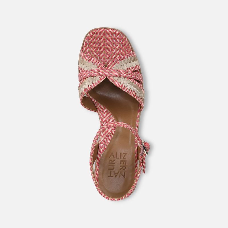 Naturalizer Women's Katalina Platform Sandal - Pink Weave Fabric