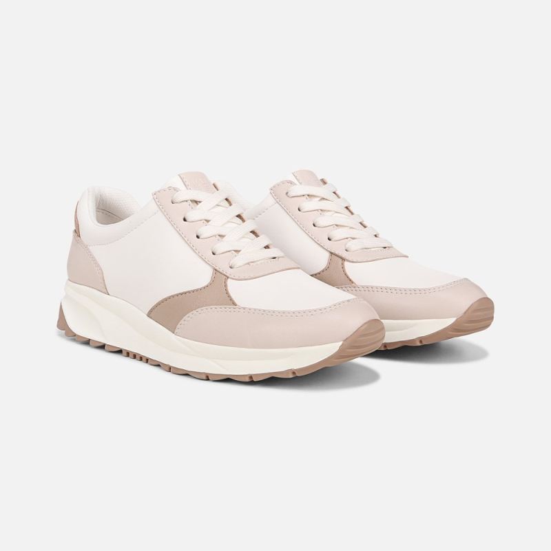 Naturalizer Women's Shay Lace Up Sneaker - Beige Multi Leather