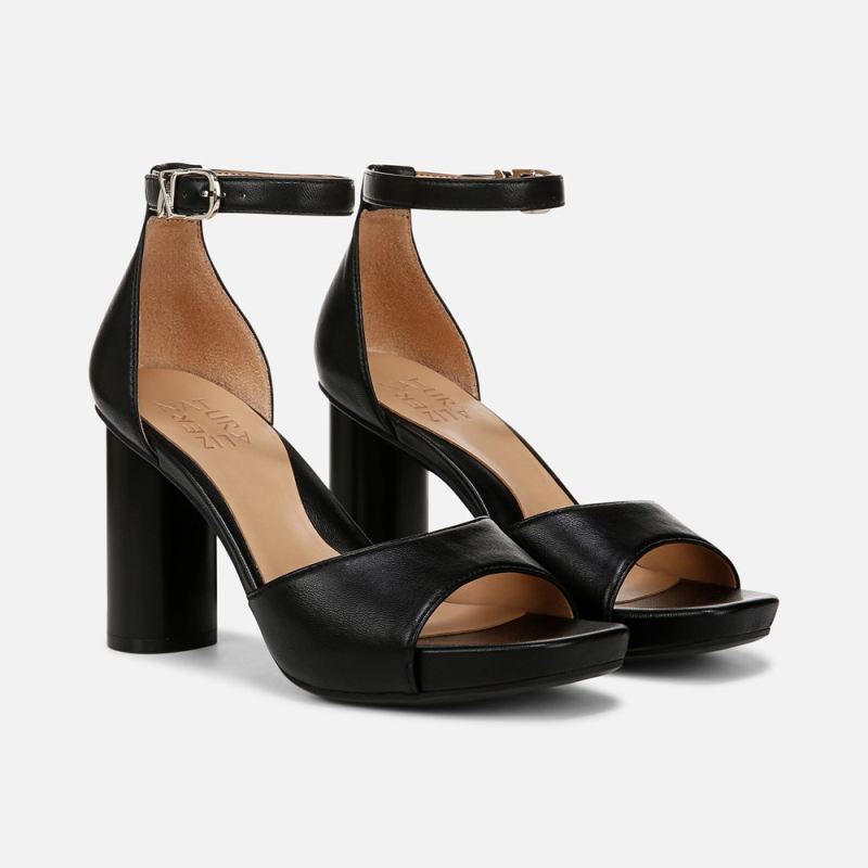 Naturalizer Women's Malia Dress Sandal - Black Faux Leather