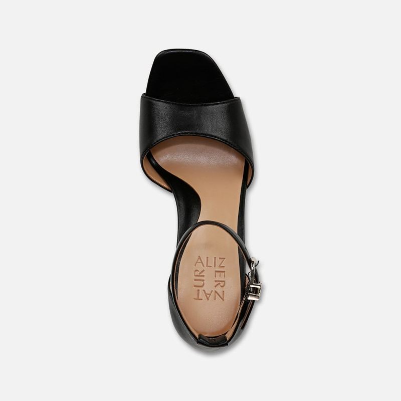 Naturalizer Women's Malia Dress Sandal - Black Faux Leather
