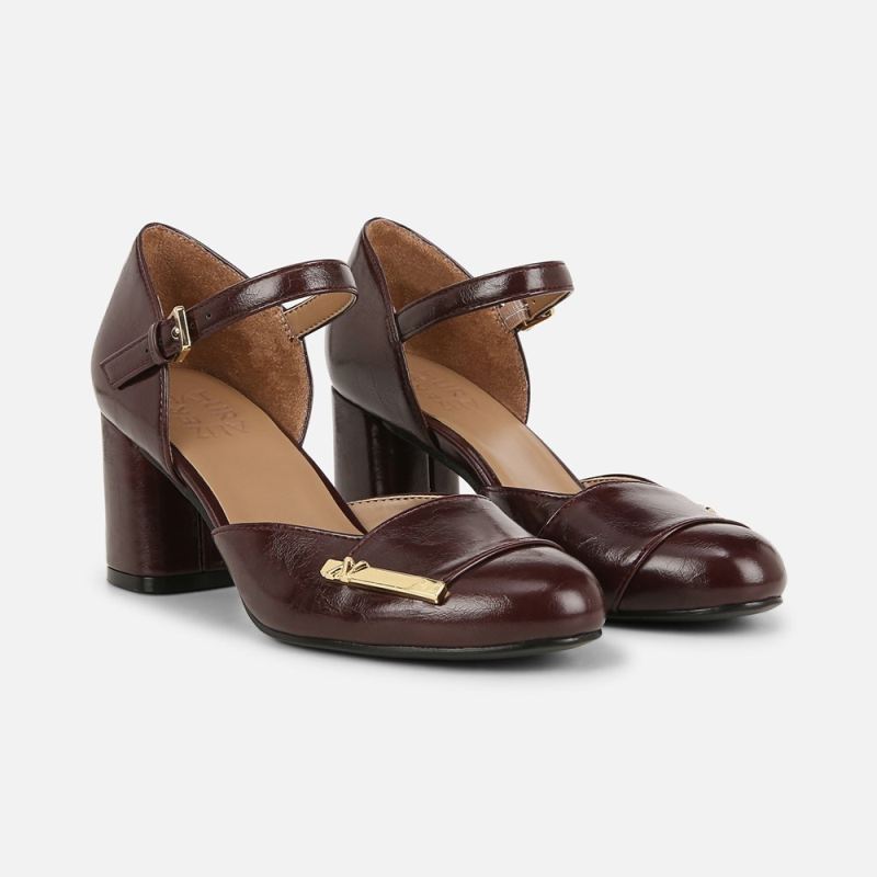 Naturalizer Women's Lavish Mary Jane Pump - Merlot Wine Faux Leather
