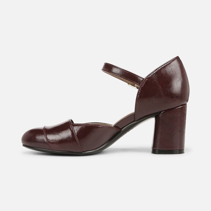 Naturalizer Women's Lavish Mary Jane Pump - Merlot Wine Faux Leather