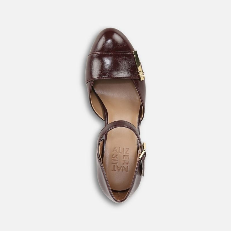 Naturalizer Women's Lavish Mary Jane Pump - Merlot Wine Faux Leather
