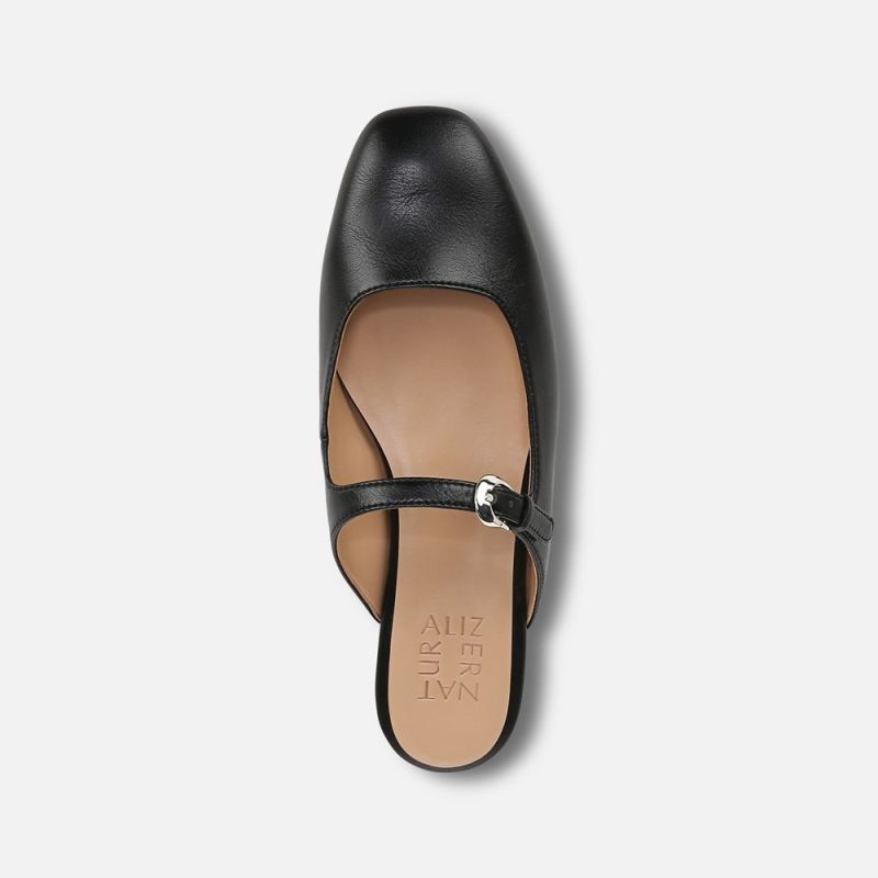 Naturalizer Women's Apple Mary Jane Mule - Black Faux Leather
