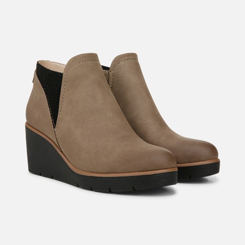 Naturalizer Women's SOUL Affirm Weather Resistant Ankle Booties - Taupe Faux Leather