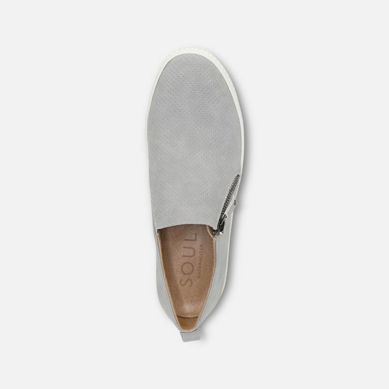 Naturalizer Women's SOUL Turner Slip On Sneaker - Stone Synthetic