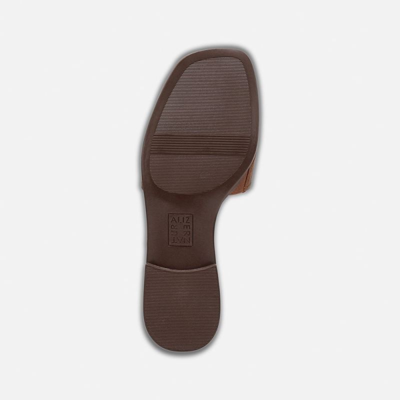 Naturalizer Women's Genevieve Slide Sandal - English Tea Brown Leather