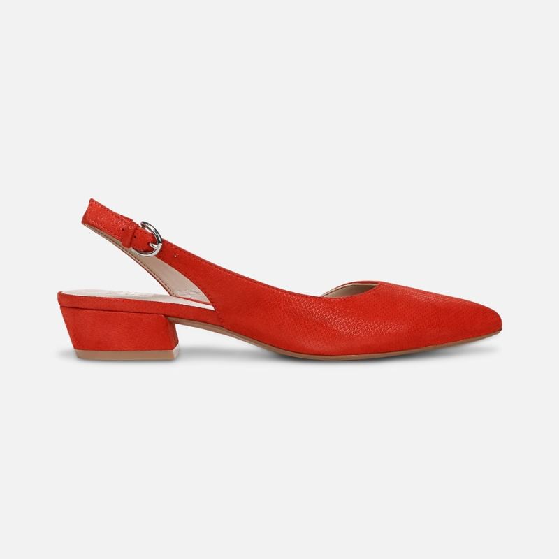 Naturalizer Women's Banks Pointed Toe Flat - Maserati Red Suede