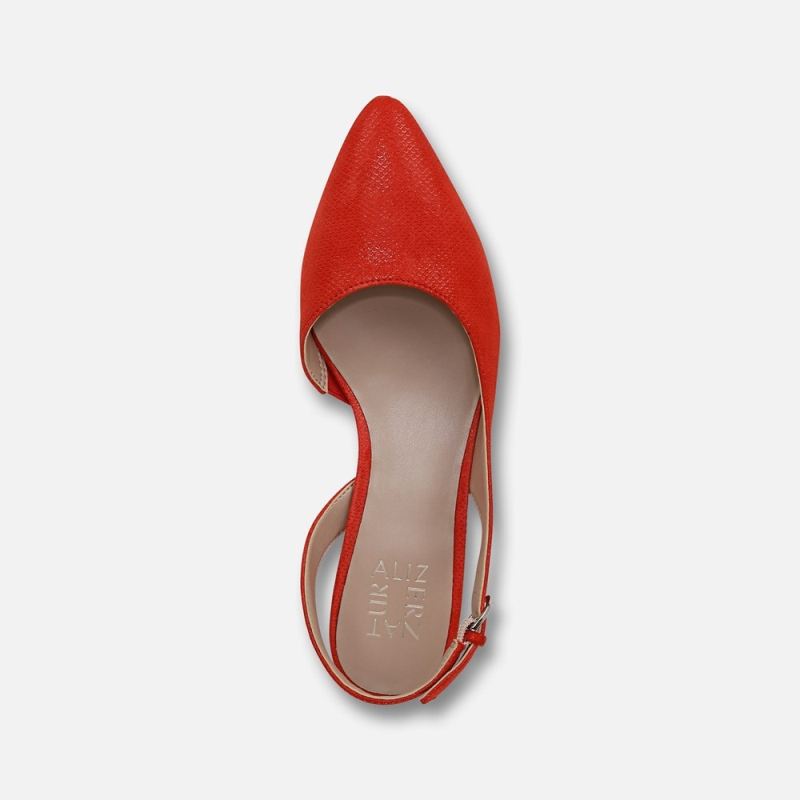 Naturalizer Women's Banks Pointed Toe Flat - Maserati Red Suede