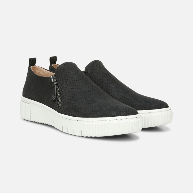 Naturalizer Women's SOUL Turner Slip On Sneaker - Black Synthetic