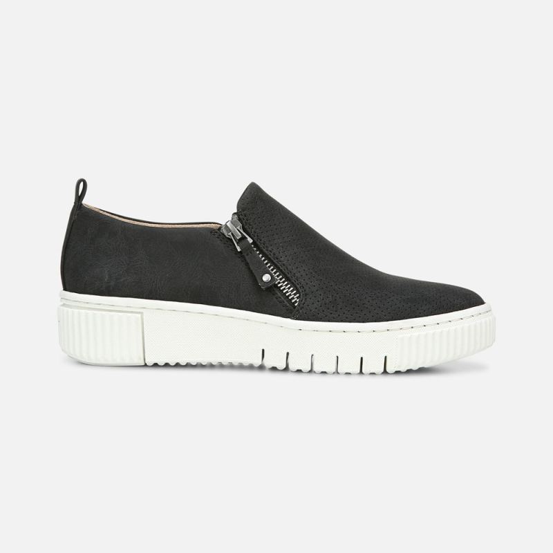 Naturalizer Women's SOUL Turner Slip On Sneaker - Black Synthetic