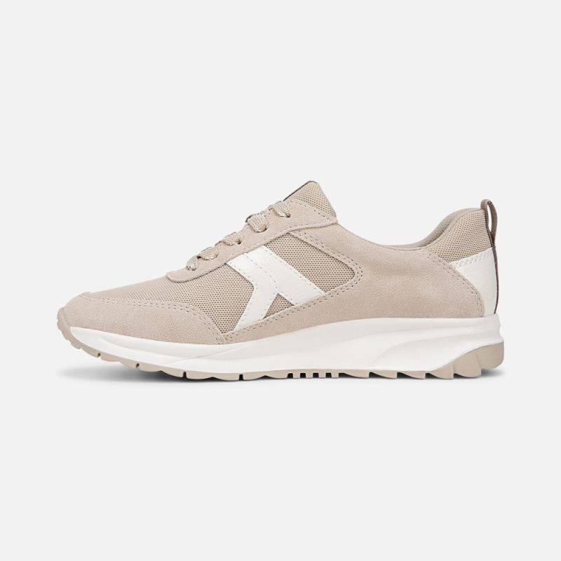 Naturalizer Women's Shay Jogger Lace Up Sneaker - Warm White / Porcelain Suede