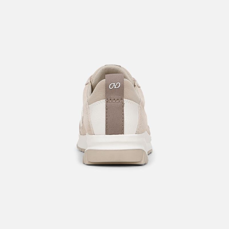 Naturalizer Women's Shay Jogger Lace Up Sneaker - Warm White / Porcelain Suede