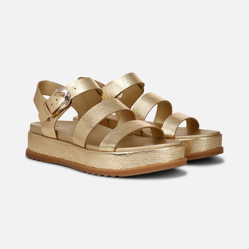 Naturalizer Women's 27 EDIT Zizi Sandal - Dark Gold Faux Leather