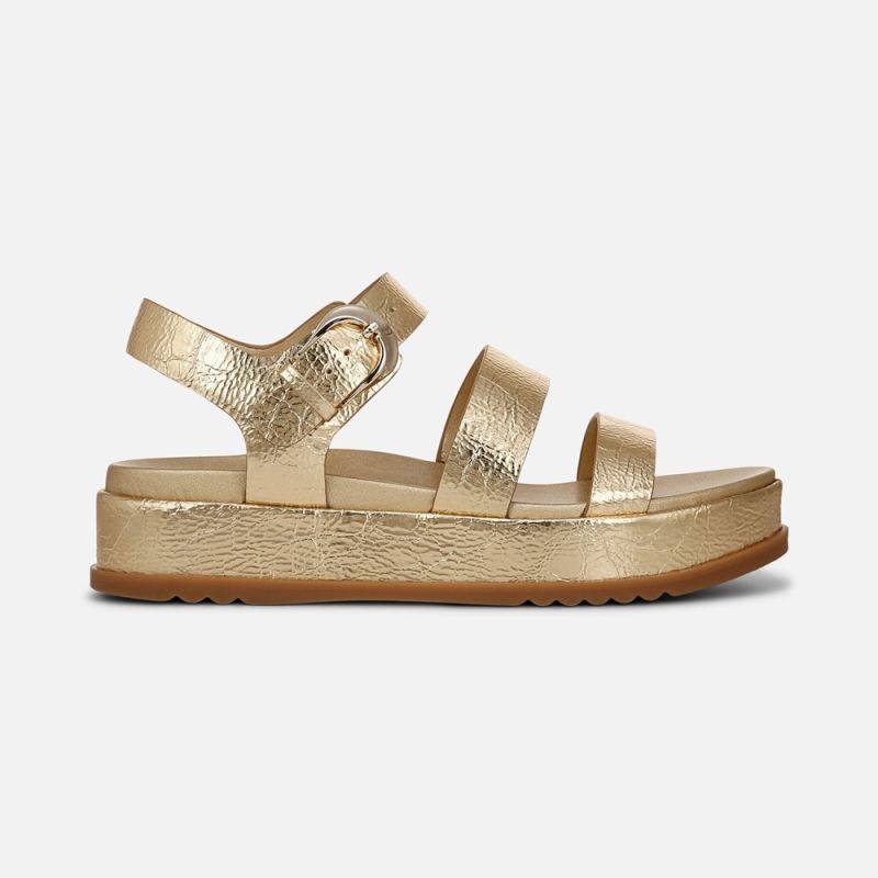 Naturalizer Women's 27 EDIT Zizi Sandal - Dark Gold Faux Leather
