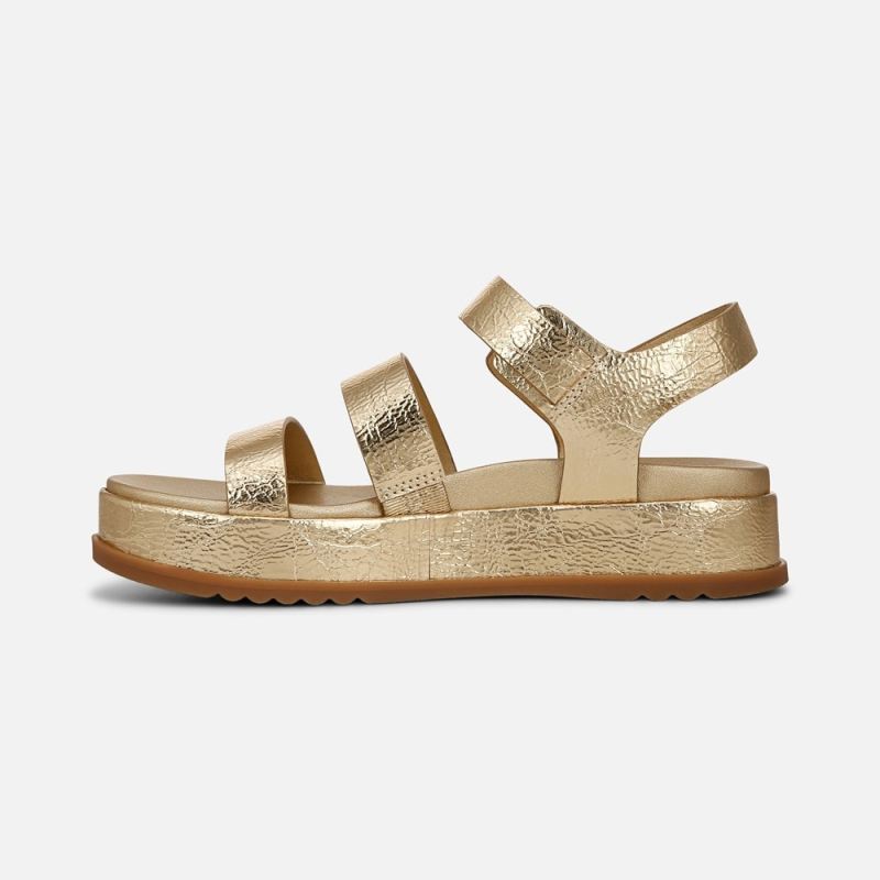 Naturalizer Women's 27 EDIT Zizi Sandal - Dark Gold Faux Leather