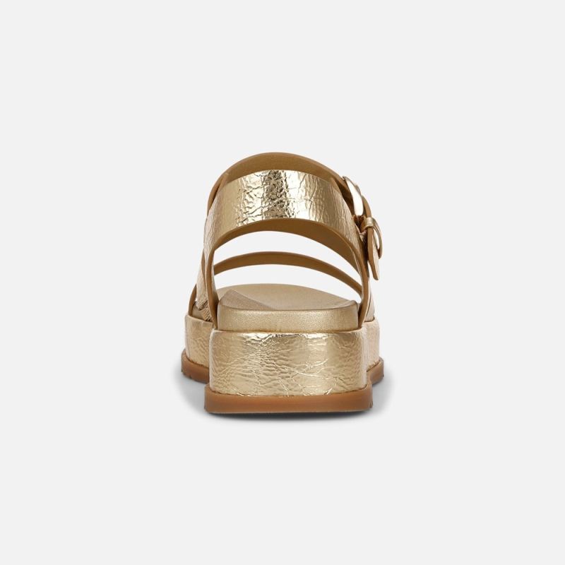 Naturalizer Women's 27 EDIT Zizi Sandal - Dark Gold Faux Leather